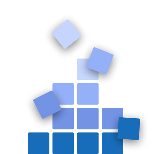 Ilustração que representa a construção de empresas, produtos, serviços e relacionamentos.